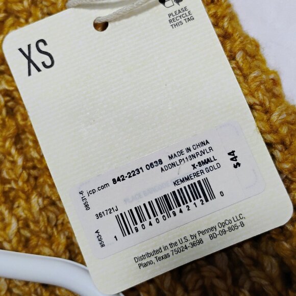 NWT A.N.A. Womens Cardigan Sweater Size XS Gold Loose Knit NEW - Picture 6 of 8